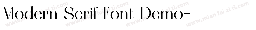 Modern Serif Font Demo字体转换